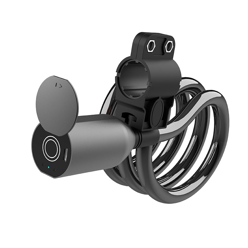 Fingerprint Flexible Bike Lock Bicycle Lock with USB Charge IP66